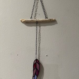 Handcrafted Stained Glass Feather Art